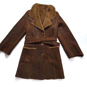 Gino Ginero Vintage  Genuin Shearling Leather Coat